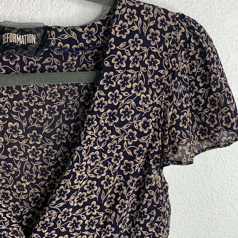 Reformation floral mini dress